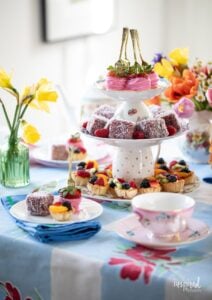 Dishware made into a tiered serving tray