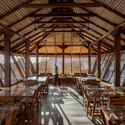 Factory Canteen Agrocel Dhordo / Studio Dot - Interior Photography, Dining room, Wood, Beam, Glass